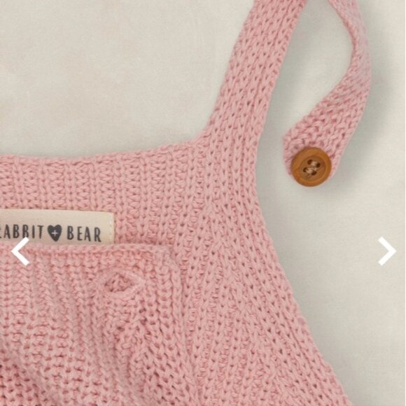 Rabbit + Bear Sweater Knit Overalls (#20) - Picture 3 of 6